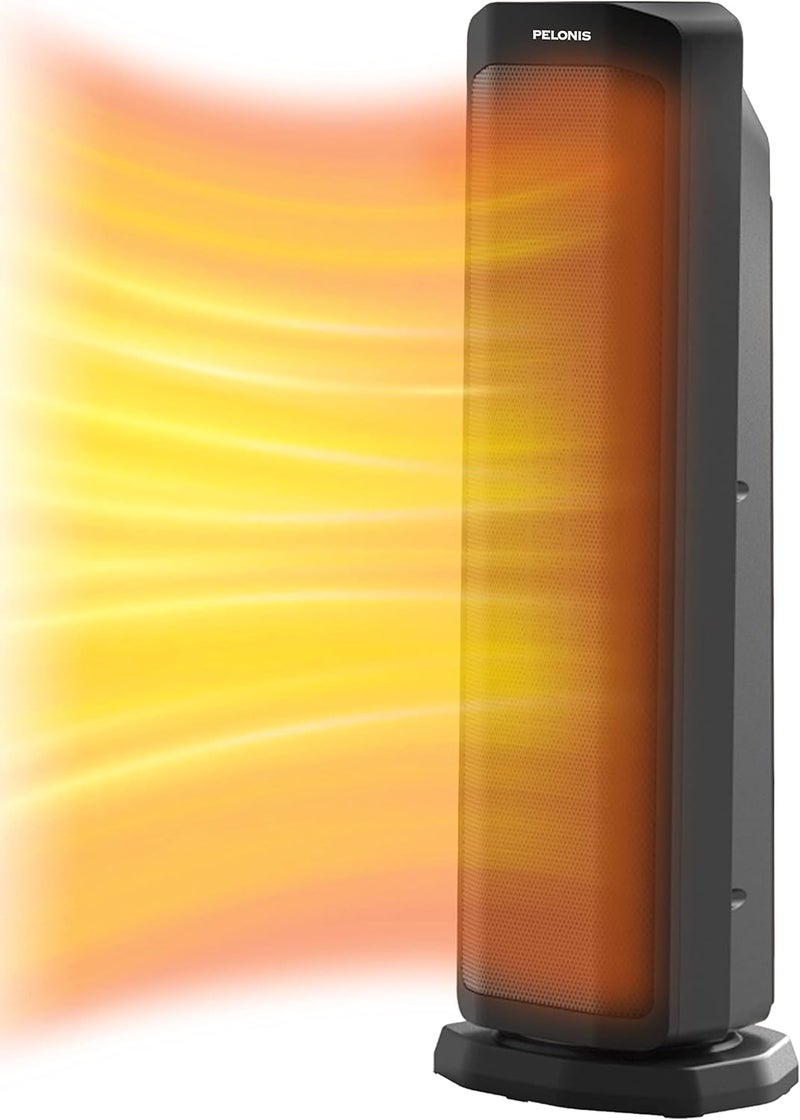 PELONIS 1500W Tower Space Heater for Indoor use in with Oscillation, Remote Control, Programmable Thermostat, Timer, Touch Screen, Tip-over Switch and Overheat Safety Protection, Black PTH21ERLBB - Image 1